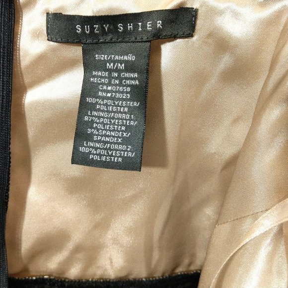 Champagne & Black Embellished Formal Dress EUC - Picture 5 of 5